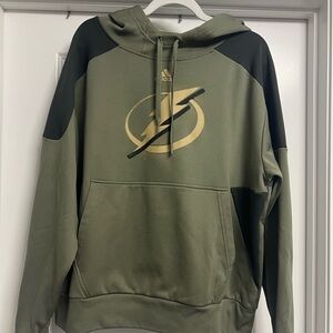 Tampa Bay Lightning Adidas Military Green Hoodie with Logo